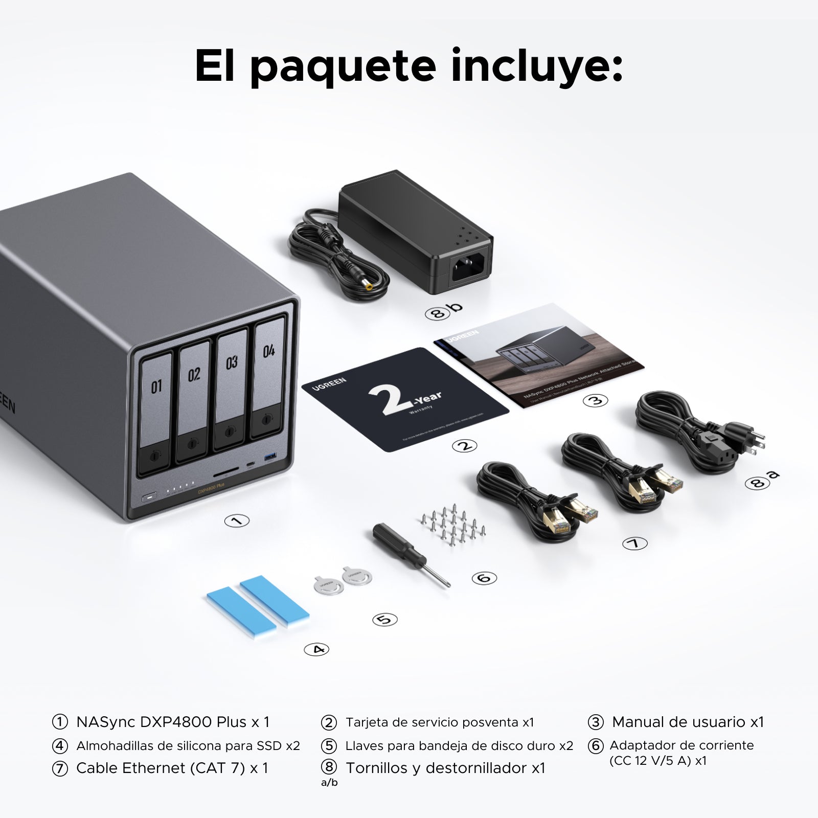 UGREEN NASync 4800 Plus | NAS de 4 bahías de alto rendimiento
